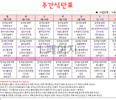 3월 3주차 식단표