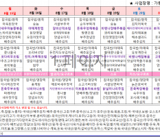 8월3주 식단표