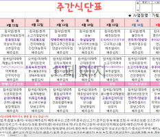 4월2주 식단표